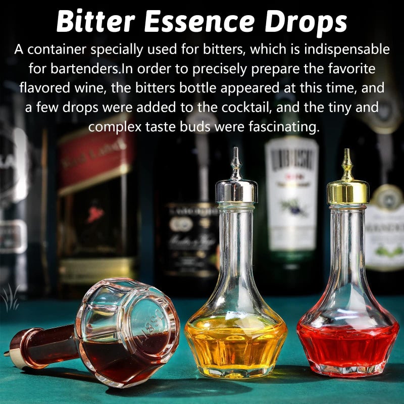 SuproBarware Bitters Bottle Set Glass Dash Bottle with Dasher Top 1.7oz Professional Bar Tool for Cocktail Great for Bartender Home Bar (3) - Image 4